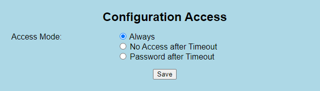 Configuration Access